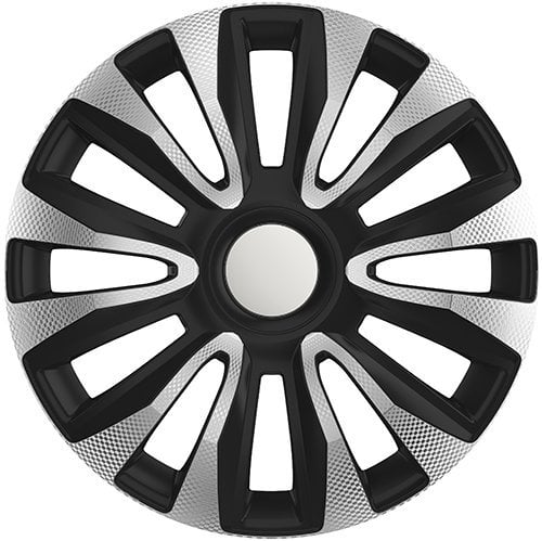 ZentimeX Z778378 Radkappen Radzierblenden universal 15 Zoll Silver Black
