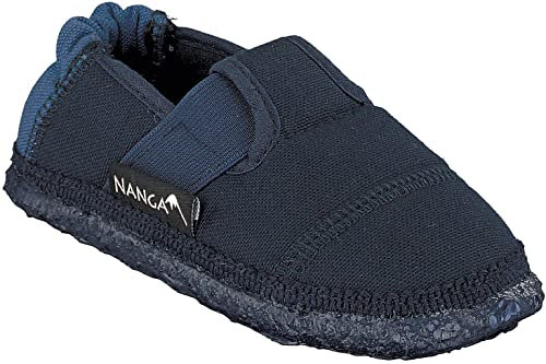 Nanga Kinder - Unisex Kinder-Hausschuhe Klette blau 24