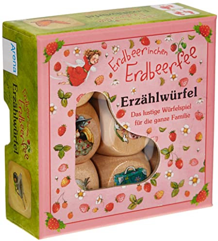 Erdbeerinchen Erdbeerfee. Erzählwürfel-Spiel: 9 Holzwürfel mit Spielanleitung