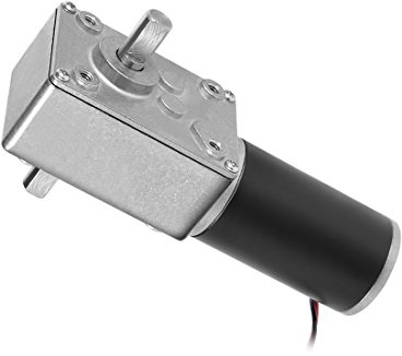sourcing map Doppelwellen Wurm Zahnrad Motor DC 12V 40RPM Hoch Drehmoment Geschwindigkeit Reduzierung