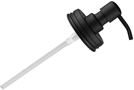 TiaoBug Mason Jar Soap and Lotion Dispenser Lids Pump Anti Rust Stainless Steel Lids For Most Regular Mouth Canning Jars Black Type A