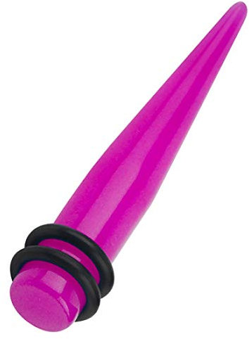 Piersando Dehnungsstab Ohr Piercing Dehnstift Dehner Ohrdehner Dehnstab Flesh Tunnel Plug Expander Taper Stab Glow in The Dark 10mm Lila