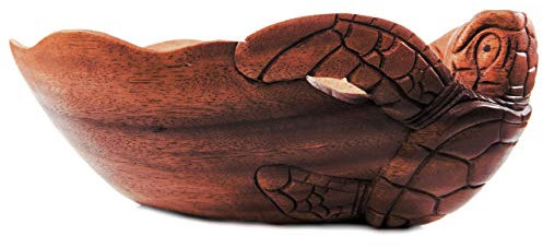 Windalf Große Obstschale ELLA 30 cm Glücks Schildkröte Dekoschale Holz