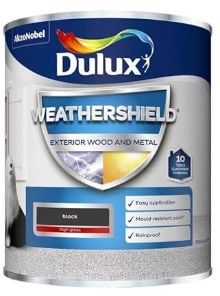 STX_445480 Dulux Weathershield Exterior Gloss 750ml Black (5090984)