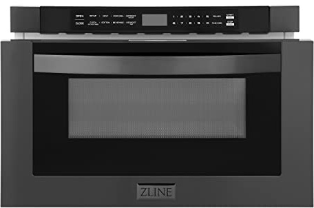 ZLINE 24 1.2 cu. ft. Built-in Microwave Drawer in Black Stainless Steel