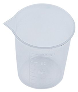 Ogquaton Misurino trasparente in plastica con misurino resistente al calore per cucina o laboratorio (100 ml, 1 pezzo), ecologico e pratico