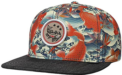 Djinns - Koi Linen (Schwarz) - Snapback Cap Baseballcap Hat Kappe Mütze Caps