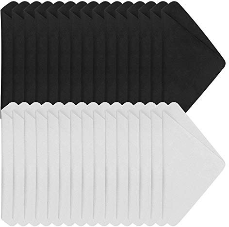 STARVAST Lot de 30 Chiffons de Nettoyage en Microfibre pour Nettoyage Lunettes, Tablettes, Smartphones, Écrans, Ordinateurs Portables, Lentille d'appareil Photo (15 Noir, 15 Gris) - 5.7 x 6.9 Pouces
