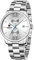 GOLDEN HOUR Montres pour Hommes d'affaires de Mode avec Montre à Quartz chronographe étanche en Acier Inoxydable pour Hommes, Date Automatique (Silver White)
