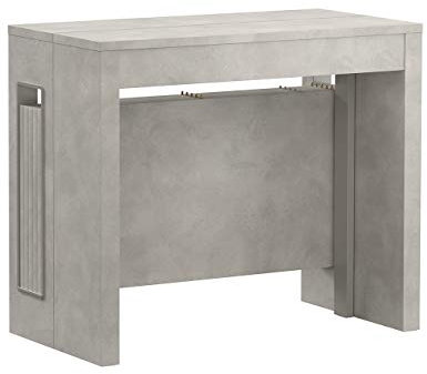 Iconico Home Zoom Konsolentisch ausziehbar mit 5 Verlängerungen bis zu 272 cm, 90x47xh76 cm, Beton