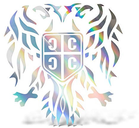 ERREINGE Adler Serbien-Aufkleber, Vinyl, Wandtattoo, Laptop, Auto, Motorrad, Wohnmobil