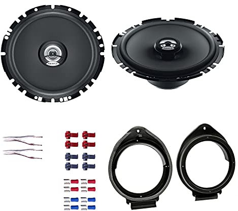Hertz DCX 170.3 Lautsprecher mit Einbauset passend für Opel Adam ab 2013 Türen vorne 200 Watt 16,5 cm 2 Wege Koax