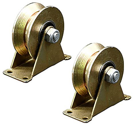 Roulettes Roulettes Coulissante Fortes Charges, 2 Pcs Roues à Gorge en V, Roues en Acier avec Rainure en V, Roue Rigide en Acier Roulette pour Machines Industrielles Porte Usine, Charge Maximale 300kg