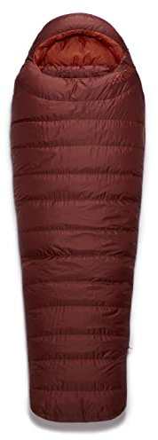 Rab Ascent 900 Schlafsack, oxblood red, LONG LEFT