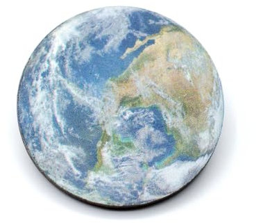 Broche Terre Miniblings Épinglette Globe du Monde Astronaute Spatial