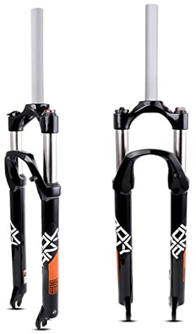 LHHL Fahrrad Federgabel 20 Zoll 28.6mm Klapprad Vordergabel Gerades Rohr 1-1/8 BMX Federgabel 80 Mm Federweg QR 9mm Scheibenbremse Manuelle Verriegelung (Color : Black orange, Size : 20inch)