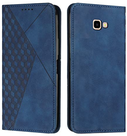 KOUYI Kompatible mit Samsung Galaxy A5 2017 / A520 Hülle, Retro Premium PU Leder Weich TPU Klapphülle Kartenfächer Magnetic Standfunktion Flip Wallet Shockproof Handyhülle (Blau)