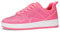 LUCKY STEP Baskets Mode Femme Tennis Blancs Basse en Cuir avec Strass Brillants (Fuchsia avec Strass, 9US-40EU-7UK)