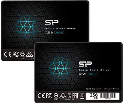 Silicon Power 2-Pack 256GB SSD 3D NAND A55 SLC Cache Performance Boost SATA III 2.5 7mm (0.28) Internal Solid State Drive