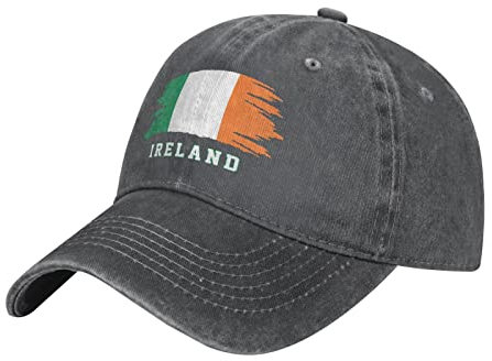 BAAROO Unisex Herren Irland Flagge Gewaschene Denim Baseball Cap Vintage Klassische Baumwolle #682 One Size M, #682, Taille unique-M