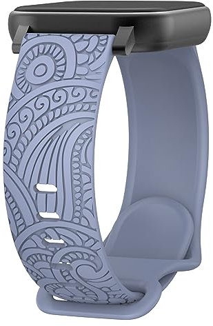 Gravé Bracelet pour Amazfit GTS 4, 20mm Bande Silicone à Motif de Elégantes Bracelet pour Amazfit GTS 4, GTS 4 Mini, GTS 3, GTS 2, GTS 2 Mini, GTS, GTR 42mm, Bip, Bip U, Bip U Pro, Bip 3, Bip 3 Pro