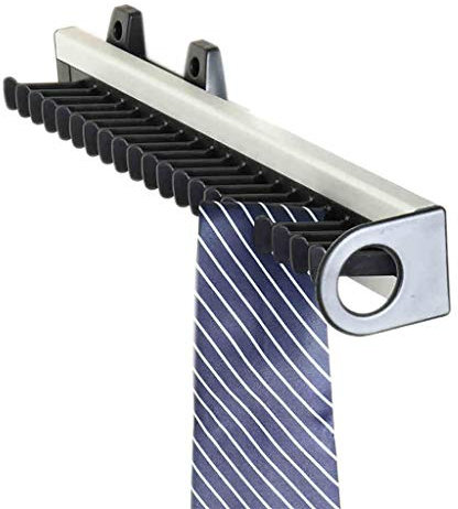 JUNNIU Ausziehbarer Krawattenhalter, ausziehbarer Gürtelhalter für Schals, 20 Paar Organizer-Halter (41 cm) Decoration