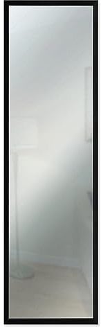 Lupia Specchio da Parete Moderno 34x114 cm Mirror Optical Nero, con Cornice Nera Sottile in Legno, Design Lungo, specchiera per Camera da Letto, Soggiorno, Ingresso, Verticale