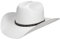 Stetson Chapeau en Paille Vanlesco Western Toyo Femme/Homme - d'été de Cowboy avec Bandeau Cuir Été Printemps-été - XL (60-61 cm) Blanc