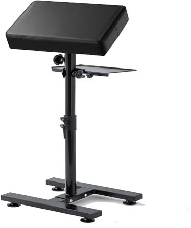 Tattoo Armlehne Ständer Beinstütze Halterung H-Basis Höhenverstellbare Neigung Schwarzes Lederpolster mit Tattoo-Zubehör Aufbewahrungsbrett Professionelles Hochleistungsbügeleisen Ausrüstung TA095