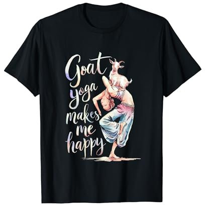 Ziegen-Yoga macht mich glücklich verspielte Yoga-Ziege T-Shirt