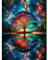 Diamond Painting Erwachsene-Magischer Baum 5D Diamant Painting Bilder Erwachsene, Baum Diamond Painting Set DIY Personalisiert Basteln Bilder Dekorationen für Home Wand Décor (40x30cm)