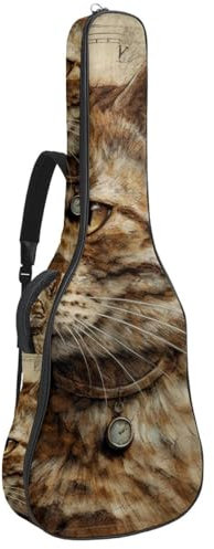Tasche für Akustikgitarre, wasserdicht, für 40/41/42 Zoll Gitarre, Reißverschluss, Schutzschicht, Farbzeichnung Schafe, Mehrfarbig Nr. 06, 42.9x16.9x4.7 in, Gitarrentasche