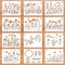 24 Stück Tagebuch Schablonen Für Bastelarbeiten Wiederverwendbar Journal Stencils Set 15 X 12 Cm Blumen Blatt Schablonen Zum Zeichnen Und Malen FüR Journaling DIY Scrapbooking(12 Stile)