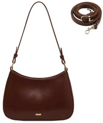 FEICHANGHAO Damen Hobo Bag Kaffeefarbe 25x16x6 cm 2400 Kubikzentimeter PU-Leder Polyester Handtasche Umhängetasche Crossbody Bag Vintage y2k Fashion Shoulder Bag Abnehmbarer Riemen Premium Material