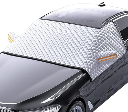 FJCKGF Frontscheibenabdeckung für Peugeot 107 108 206 207 208 307 308, Autoabdeckung Winter Frostschutz Auto Frontscheibe für Die Gegen Schnee EIS Frost Staub Sonne,M