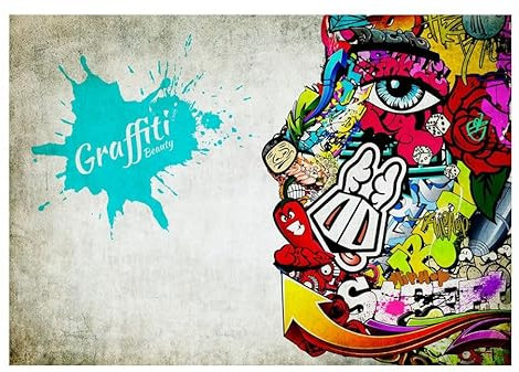 KunstLoft Tapete 'Graffiti beauty' 294x210cm | Fototapete modern | selbstklebend