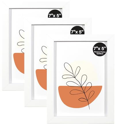 KAIWIN Bilderrahmen 13x18cm Weiß 3er Set | Holz Fotorahmen 5x7 Zoll Holzrahmen | Fotorahmen mit Acrylglas, Rahmen für Tisch- und Wandmontage