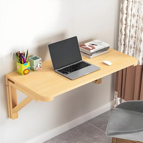 Wandtisch Aus Massivholz Küchentisch Schwebender Schreibtisch Laptoptisch Schminktisch Für Haus Für TV Zuhause Büro Arbeitszimmer(70x50cm/27.6x19.7in)
