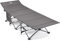 Trail Folding Camping Bed for Adults, Sturdy Heavy Duty Steel, Luxury Duoweave Fabric, Lightweight Guest Sleeping Bed, Fast Easy Set Up, Carry Bag, 110kg Max Weight (L190cm/6.2ft x W67cm x H36/48cm)