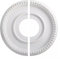 Rosace de plafond ronde en PU pour ventilateurs de plafond et luminaires – Design divisé, léger, Ø 315 mm/Ø 100 mm, blanc, vintage minimaliste, installation facile
