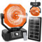 AKOFIC Ventilador de Camping Solar con Control Remoto y Nebulización, 12000mAh Ventilador de Mesa Recargable USB Exterior Potente con Luz LED y Gancho, Velocidad Continua para Hogar Viajes