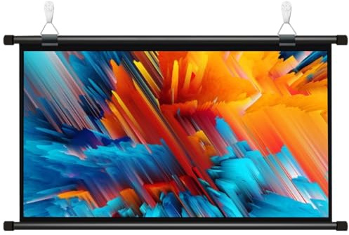 Écran De Projection Mural TV Et Home Cinema Toile Vidéo Projecteur 16:9 4K HD, Écran De Projection Portable Peut Être Facilement Enroulé, L'écran De Cinéma Anti-Plis Ecran Projecteur(16:9,40)