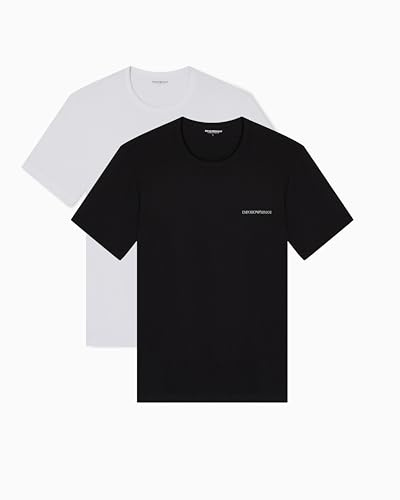 Emporio Armani Herren Bold Monogram 2-Pack T-Shirt T-Shirt (1er Pack)