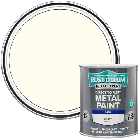 Rust-Oleum Metal Expert Paint Satin White 750ml