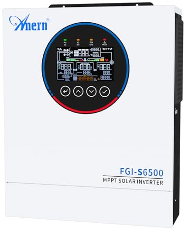 Anern 6500W Hybrid Wechselrichter Solar 48Vdc zu AC 230V PV 500VDC Off Grid Reine Sinus Welle Solar Wechselrichte Überlastkapazität 9000W. 120A MPPT Für Bleisäure- und Lithium-Batterien mit WiFi-Modul