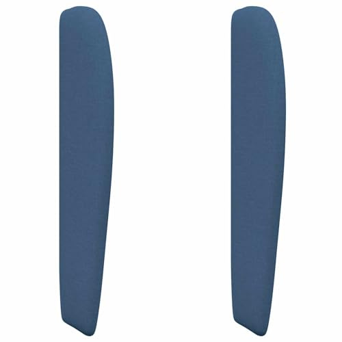 vidaXL Kopfteil Ohr Blau 80 x 23 x 6 cm Stoff, Moderne Schlafzimmerkopfleiste, Wellen-Design, Schaumstoffpolster, weicher Stoff, stylische Blaue Akzente, Holzrahmen