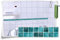 Medianlux Fliesenaufkleber Fliesenbordüre Bordüre Mosaik Türkis Kachel Aufkleber FB1, 12 Stück, 20x5,2cm (BxH)