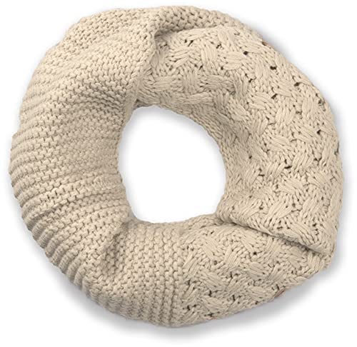 styleBREAKER Unisex Strick Loop Schal Mustermix Winter | Sehr weiches Gewebe für kalte Temperaturen, 2- bis 3-mal flexibel umwickelbar, angenehm kratzfrei, Maße betragen ca. 70x26 cm
