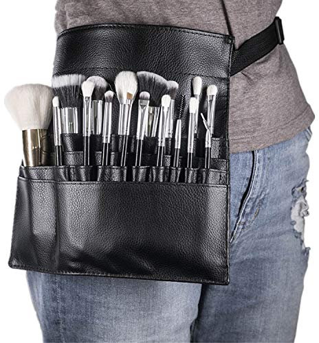 DFIEER Trousse de maquillage professionnelle à 22 poches avec sangle de ceinture pour femme (pinceau non inclus)