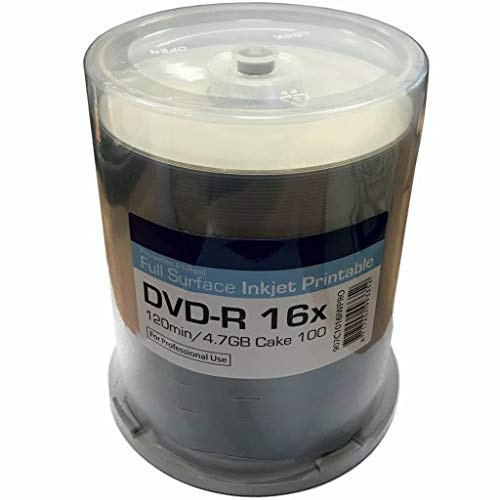 DVD-R 4,7 G RITEK 16x High Resolution Full Surface White Printable Cakebox 100 Stück